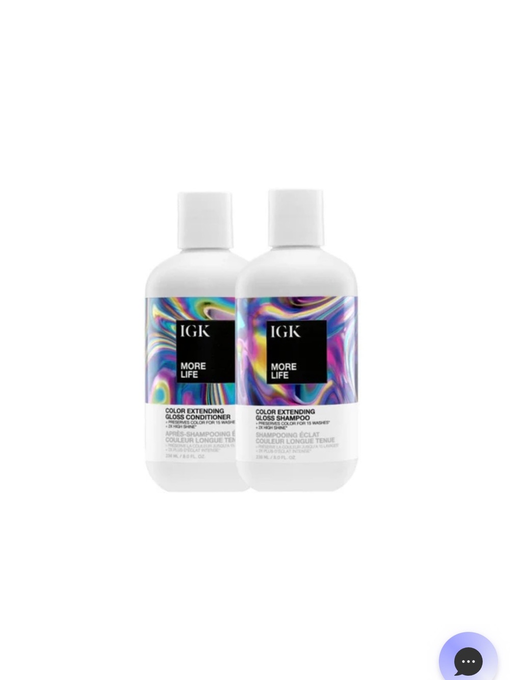 IGK shampoo and conditioner bundle